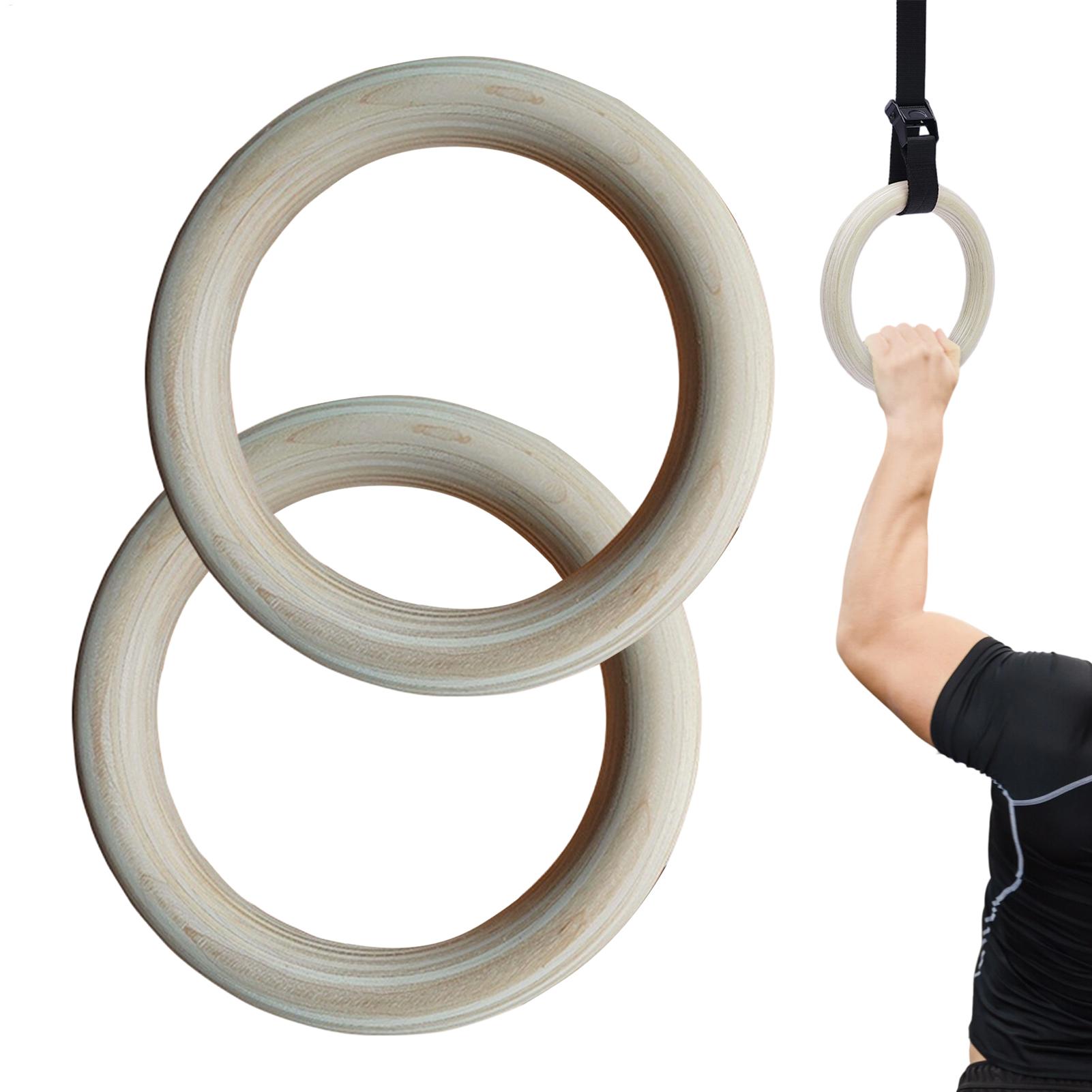 Gymnastic Rings Wooden - Anneaux de gymnastique portables en bois,