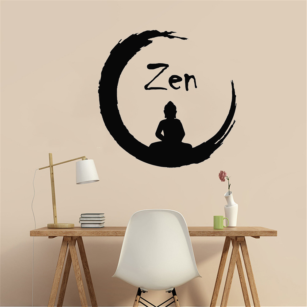 Home Gym Interior Design - Méditation bouddhiste bouddha Yoga Zen autocollants