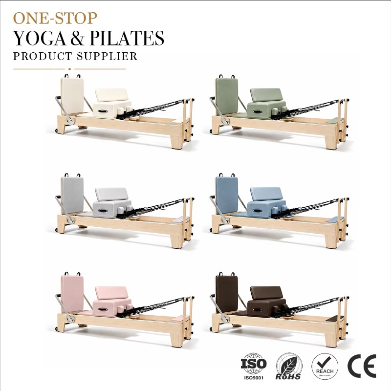 Home Gym Custom - YTYIN Reformer Pilates en bois d'érable
