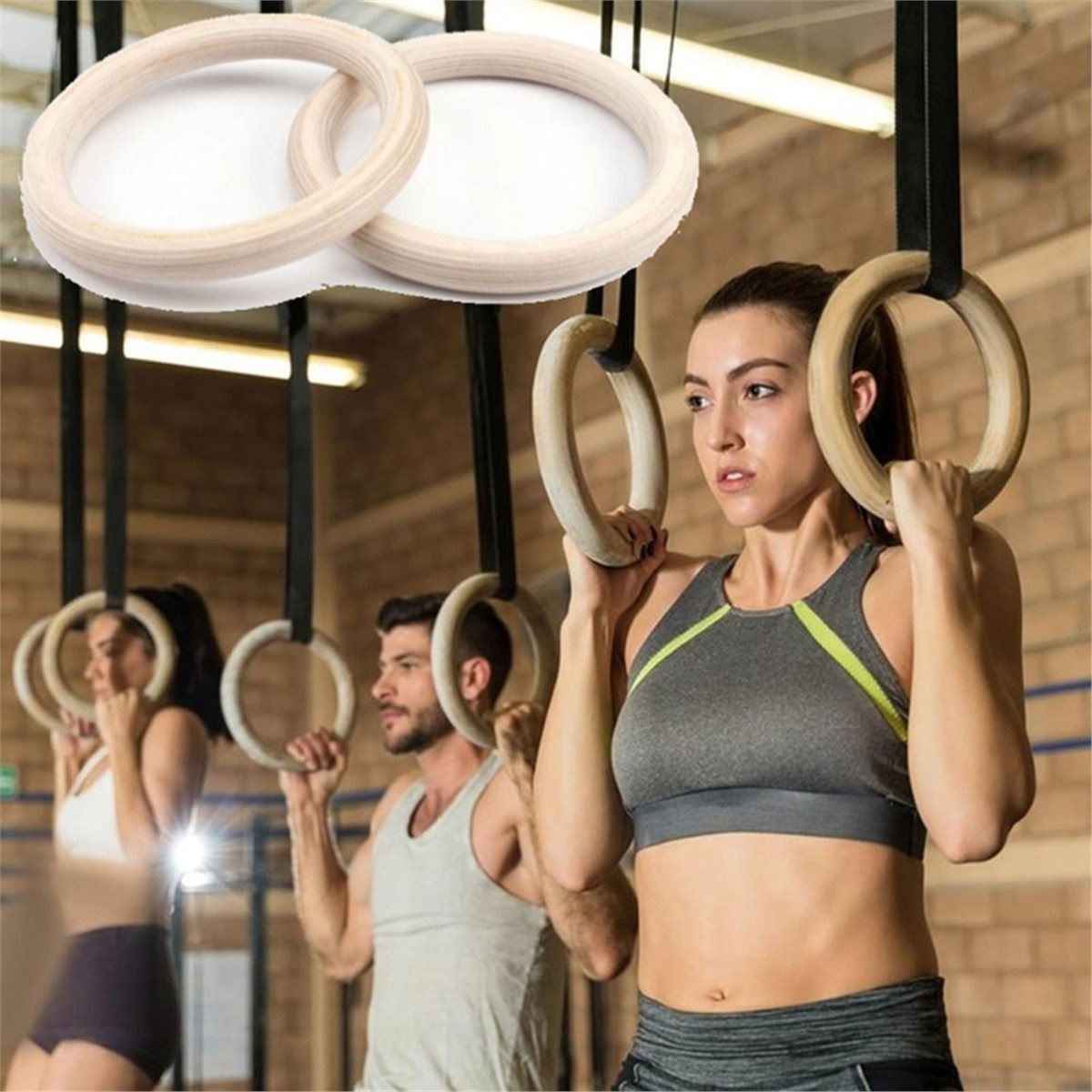Gymnastic Rings Wooden - Soldes d'été : Lot de 2