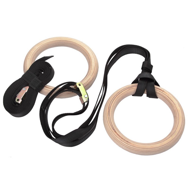 Gymnastic Rings Wooden - Anneaux de gymnastique de Fitness avec