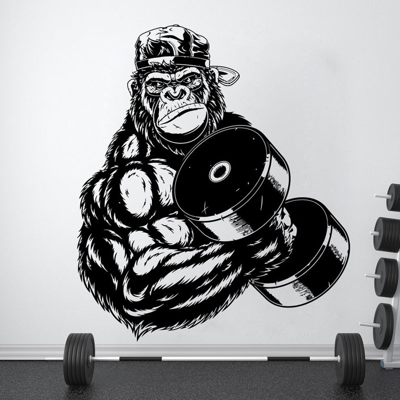 Home Gym Interior Design - Autocollant mural en vinyle pour la