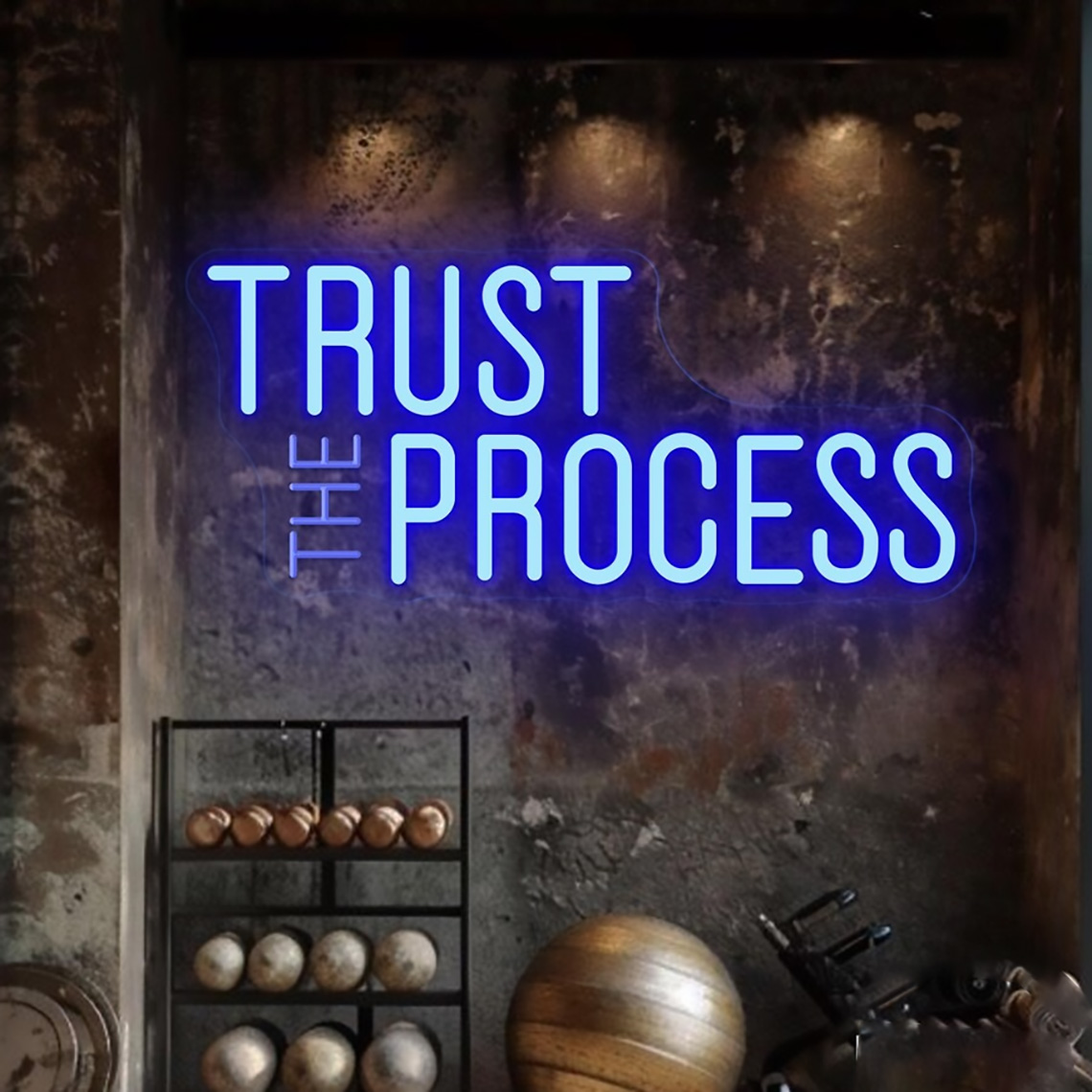 Home Gym Custom - Enseigne néon « Trust The Process