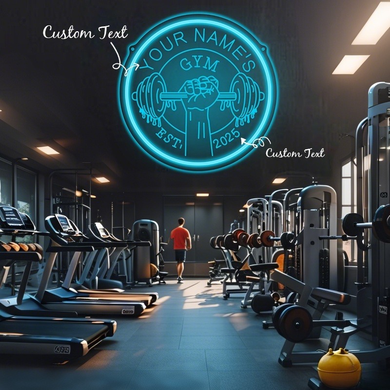 Home Gym Interior Design - Enseigne au néon LED personnalisée pour