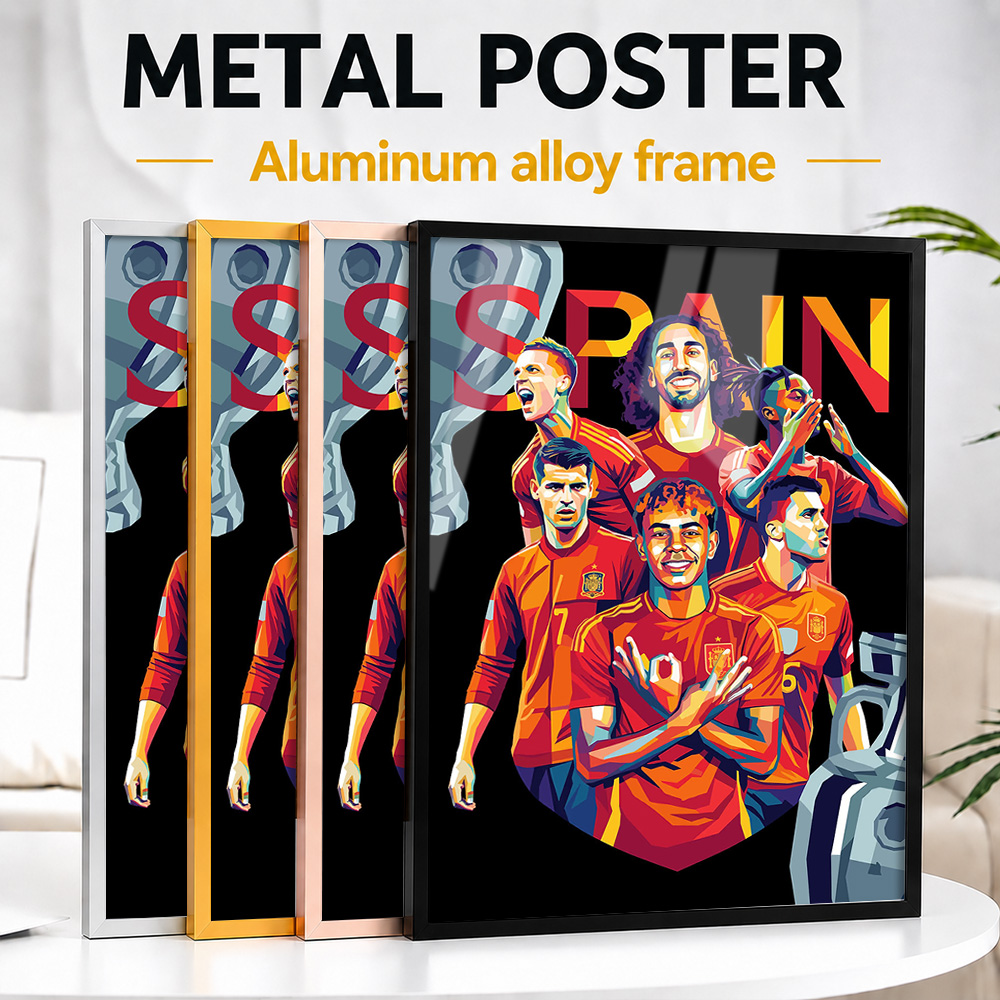 Home Gym Custom - Affiche murale en métal aluminium encadrée