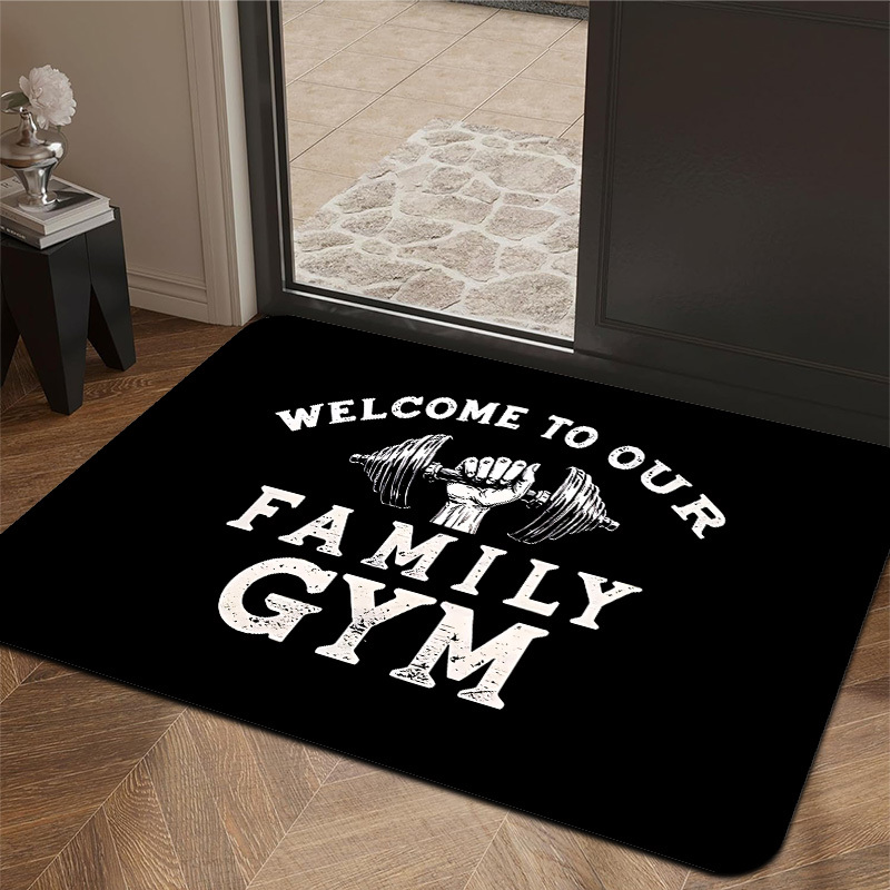 Home Gym Interior Design - Tapis de sol antidérapant imprimé avec