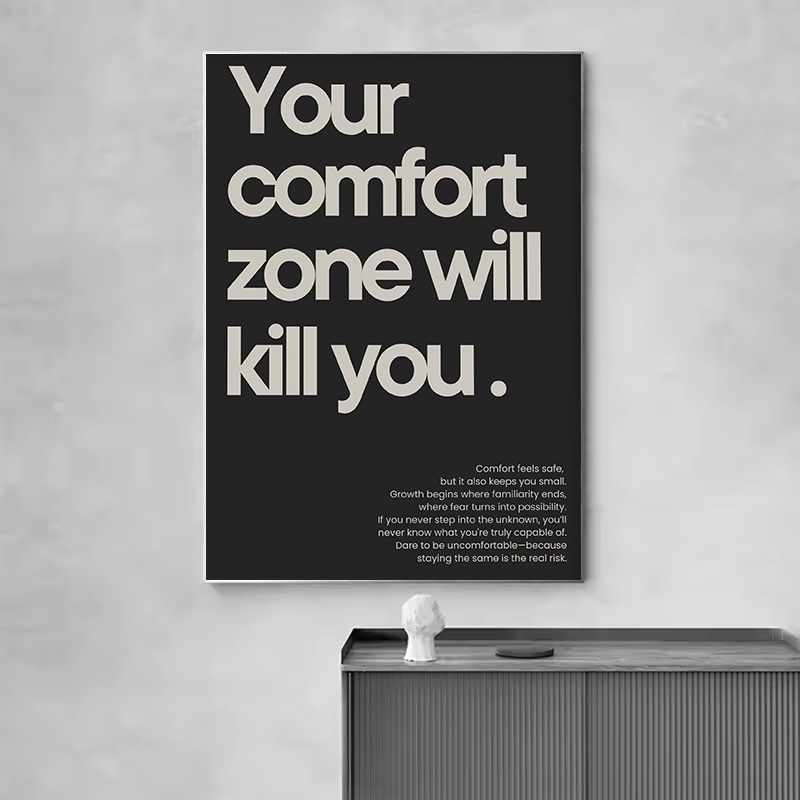 Affiche minimaliste noir et Be - Home Gym Interior Design avis et prix
