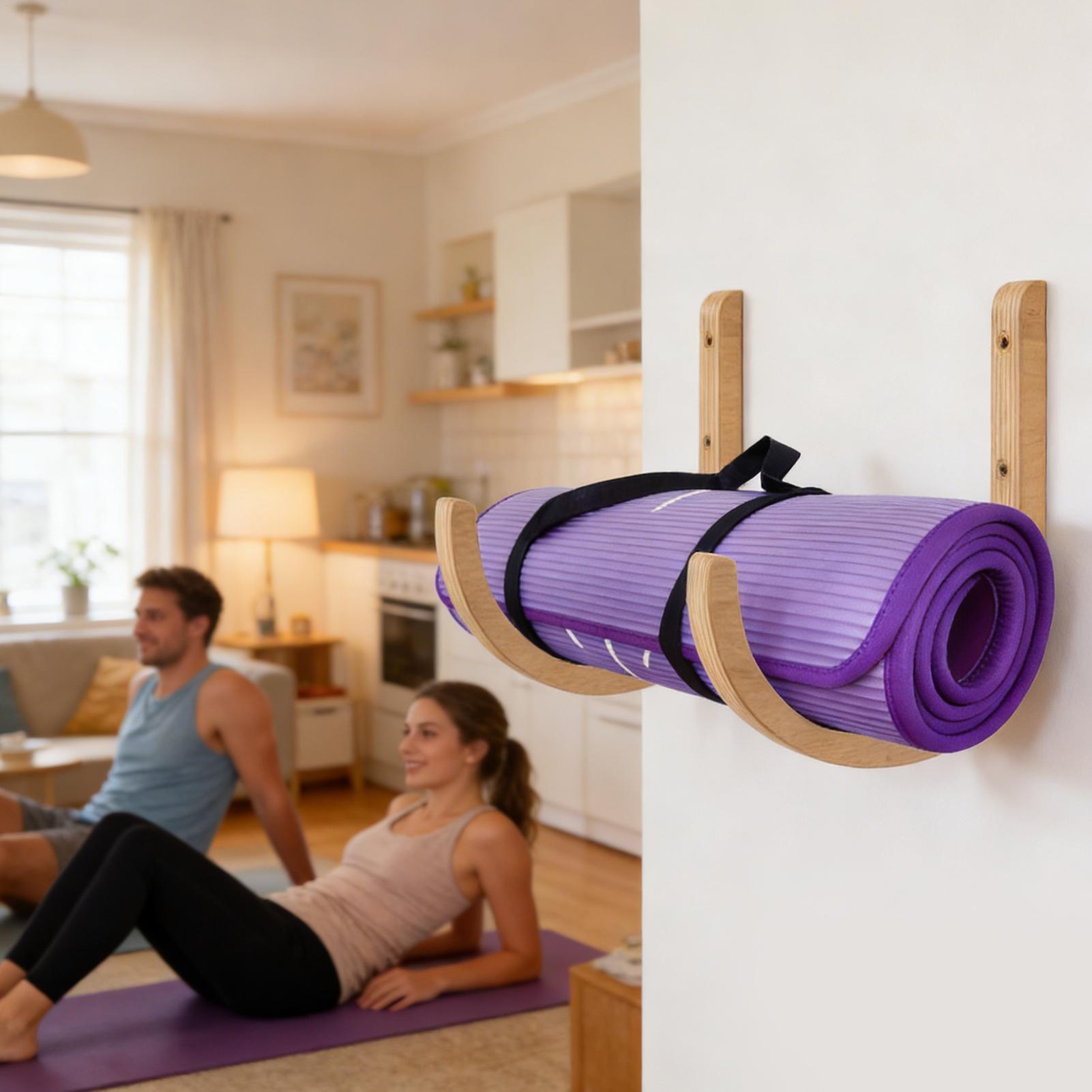 Support mural pour tapis de yo - Home Gym Yoga Storage avis et prix