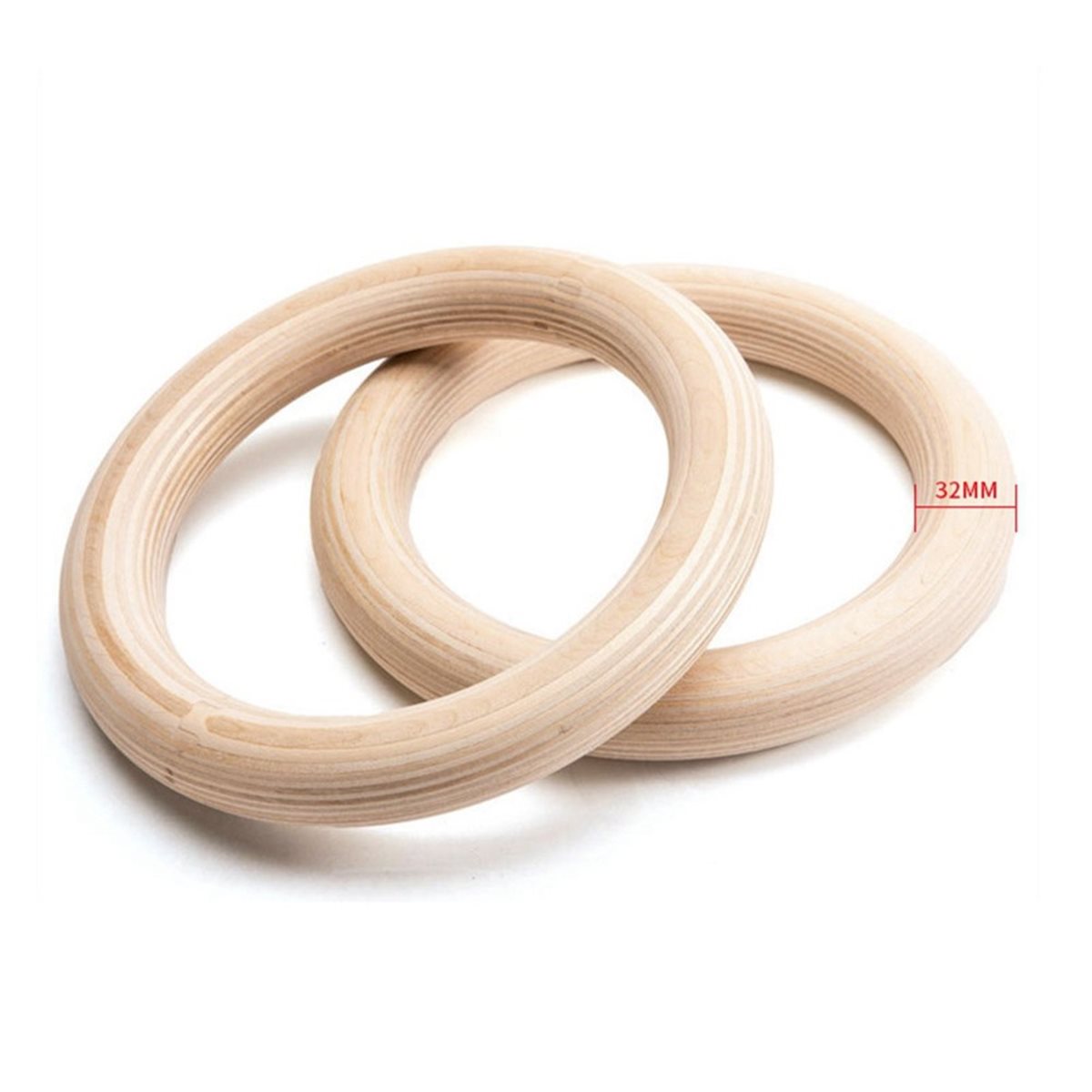 Soldes d'été : Lot de 2 anneau - Gymnastic Rings Wooden avis et prix