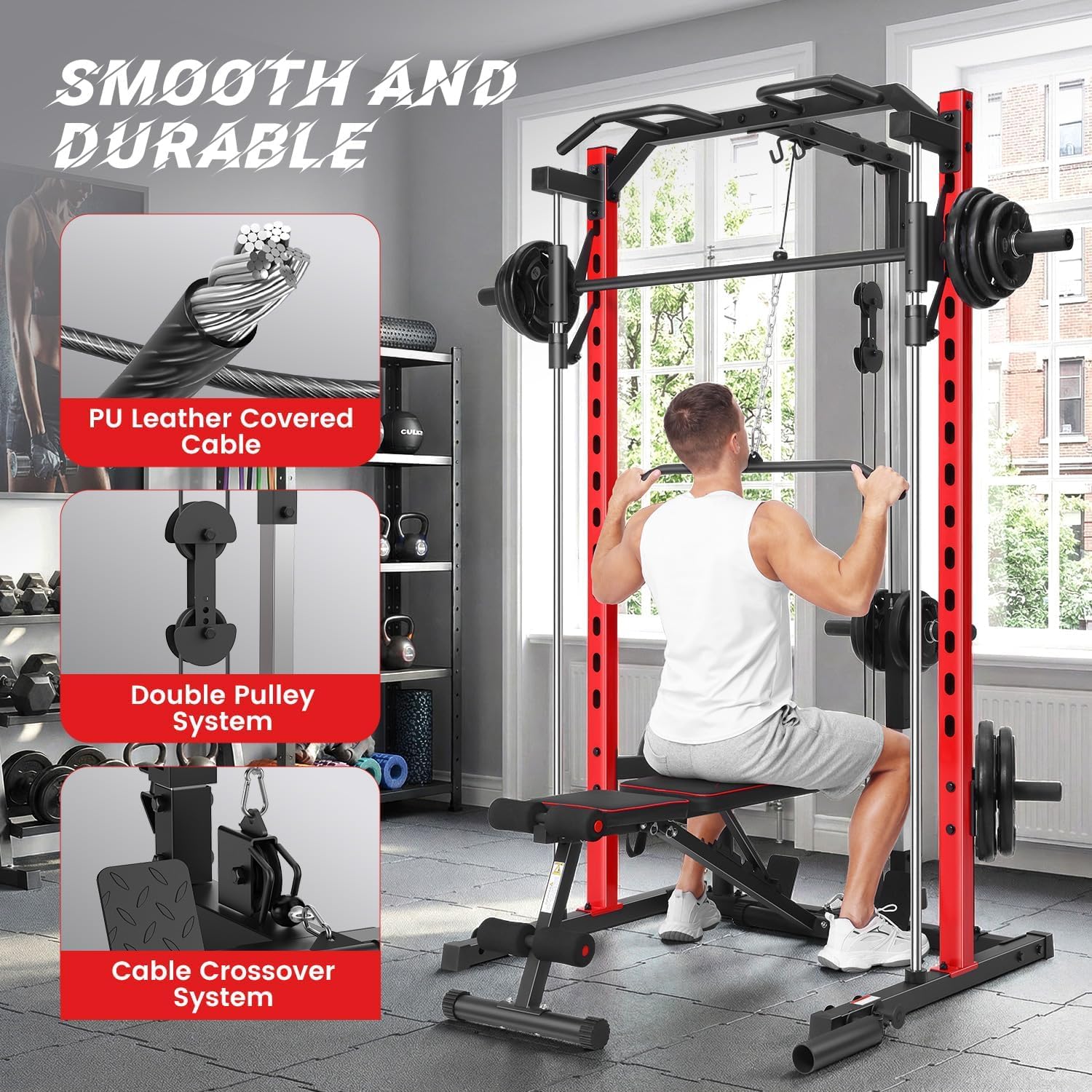Machine Smith tout-en-un avec  - Home Gym Smith avis et prix